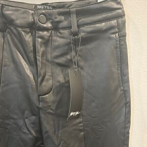 Nasty Gal Black Faux Leather Pants